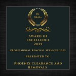 Phoenix Removals winner of Award of Excellence 2025 for professional removal services